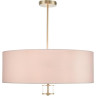 Люстра потолочная LUMION DAMONA 8109/7C MODERNI LN25 E14 7*40W 220V латунь титаниум/бежевый, металл/текстиль/стекло
